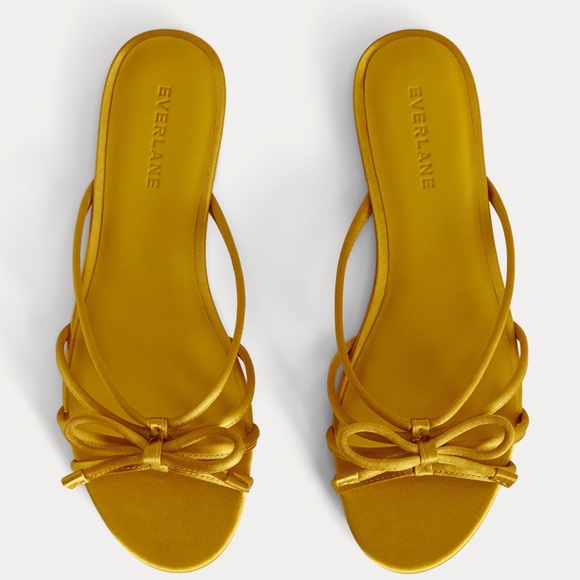 Everlane Shoes - Everlane Golden Sun Satin Sandals